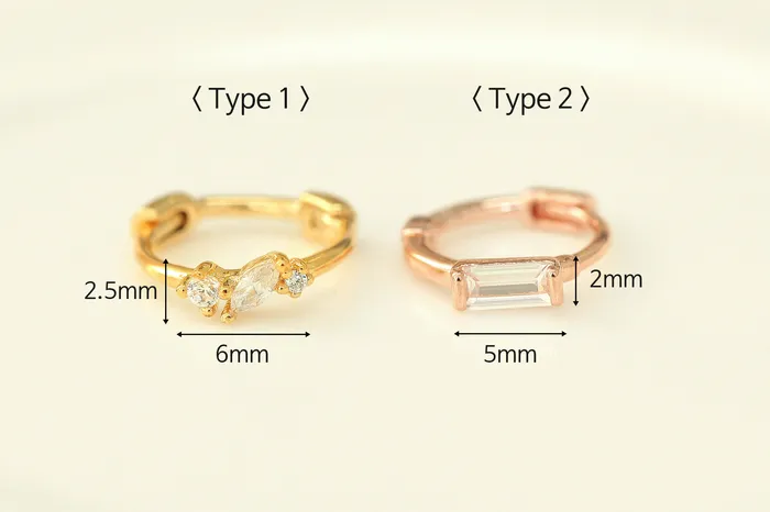 Earrings MinimalBijoux 925 Silver Mini Cubic Hoop Earring