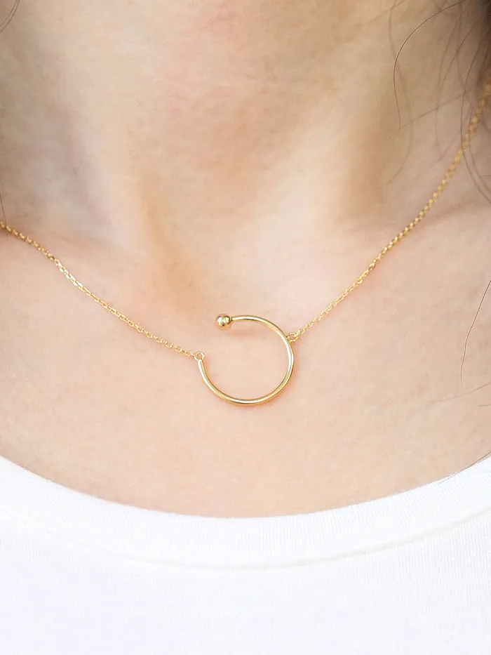 MinimalBijoux Necklaces 925 silver simple round necklace