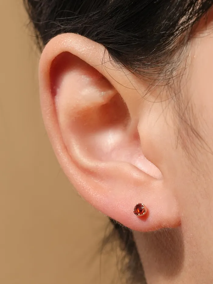 MinimalBijoux PreStyled Sets 14K Gold Cubic Point Tulip External Labret Piercing 20G