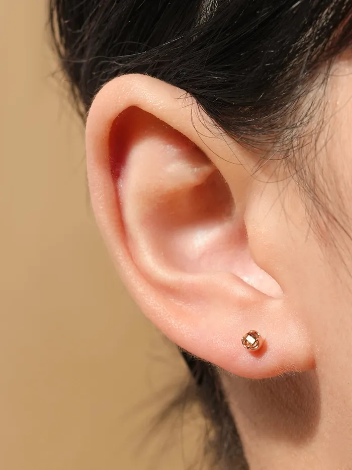 MinimalBijoux PreStyled Sets 14K Gold Cubic Point Tulip External Labret Piercing 20G