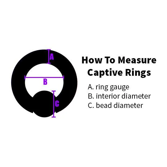 Tulsa Body Jewelry Rings 16g Titanium Captive Bead Ring